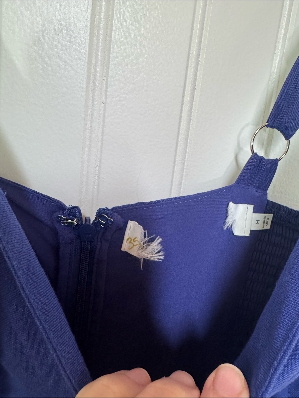 ASTR the Label Caspar Blue Wide Leg Jumpsuit Medium Linen Blend Corset Summer - Picture 5 of 15